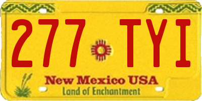 NM license plate 277TYI