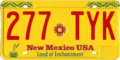 NM license plate 277TYK