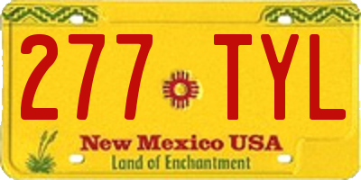 NM license plate 277TYL