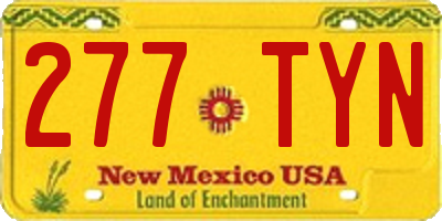 NM license plate 277TYN