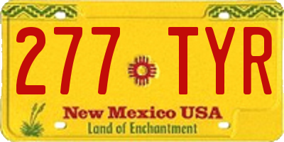 NM license plate 277TYR