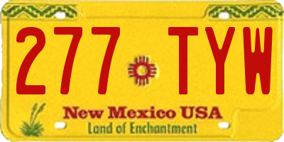NM license plate 277TYW