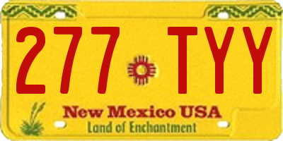 NM license plate 277TYY