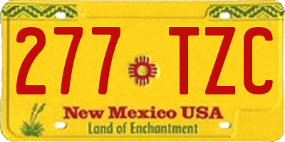 NM license plate 277TZC
