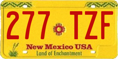 NM license plate 277TZF