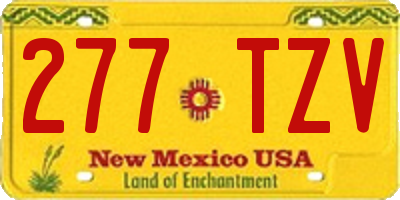 NM license plate 277TZV