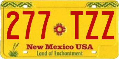 NM license plate 277TZZ