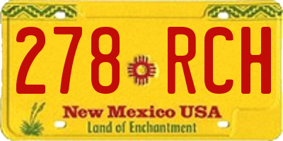 NM license plate 278RCH