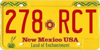 NM license plate 278RCT