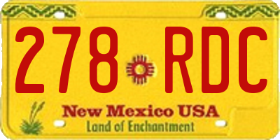 NM license plate 278RDC