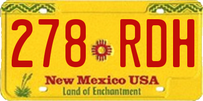 NM license plate 278RDH