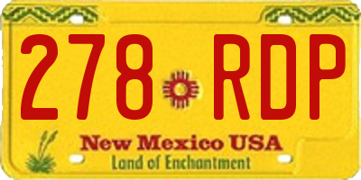 NM license plate 278RDP