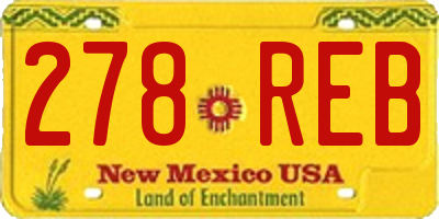 NM license plate 278REB