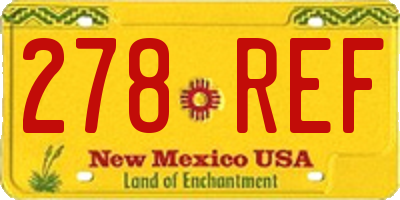 NM license plate 278REF