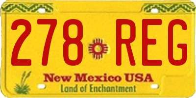 NM license plate 278REG