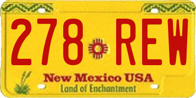 NM license plate 278REW