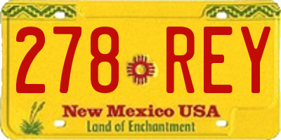 NM license plate 278REY