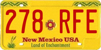 NM license plate 278RFE