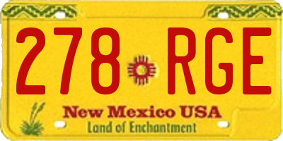 NM license plate 278RGE