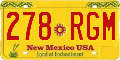 NM license plate 278RGM