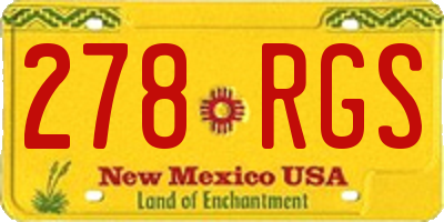 NM license plate 278RGS