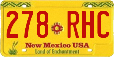 NM license plate 278RHC