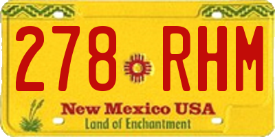 NM license plate 278RHM