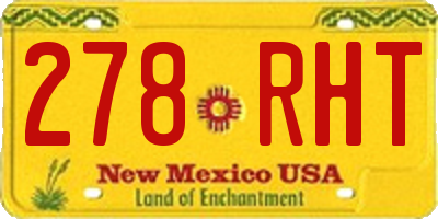 NM license plate 278RHT