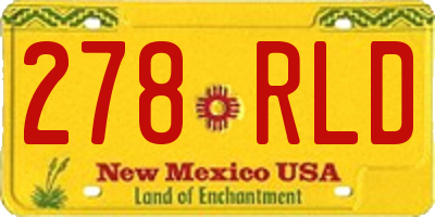 NM license plate 278RLD