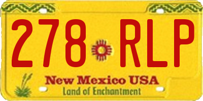 NM license plate 278RLP