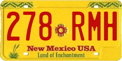 NM license plate 278RMH