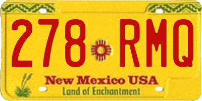 NM license plate 278RMQ