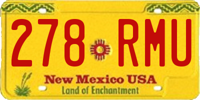 NM license plate 278RMU