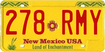 NM license plate 278RMY