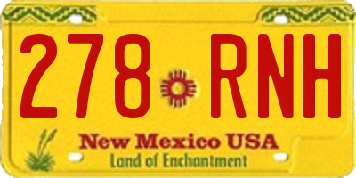 NM license plate 278RNH