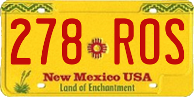 NM license plate 278ROS