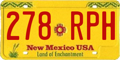 NM license plate 278RPH