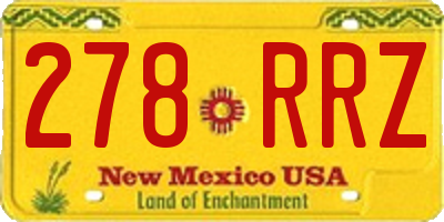 NM license plate 278RRZ