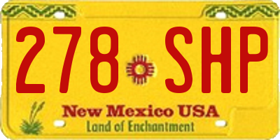 NM license plate 278SHP