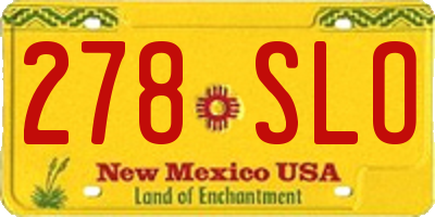 NM license plate 278SLO
