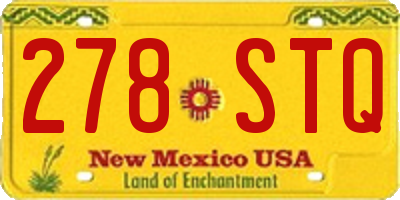 NM license plate 278STQ