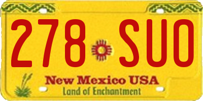 NM license plate 278SUO