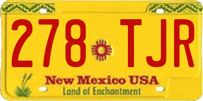 NM license plate 278TJR