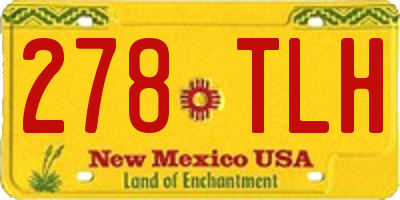 NM license plate 278TLH