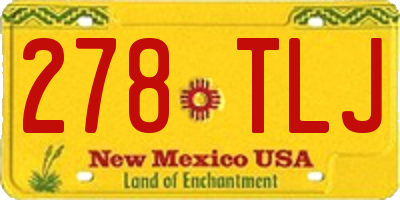 NM license plate 278TLJ