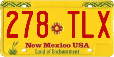NM license plate 278TLX