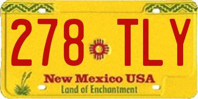 NM license plate 278TLY