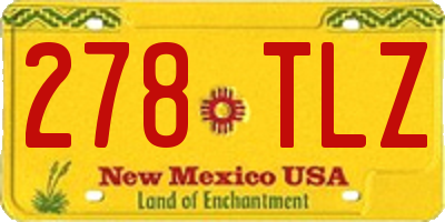 NM license plate 278TLZ