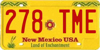 NM license plate 278TME
