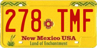 NM license plate 278TMF